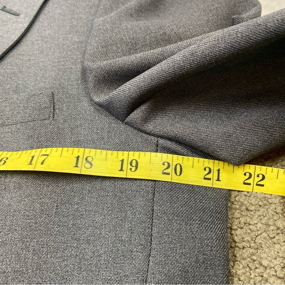 Vintage Johnny Carson Suit Jacket Blazer Gray Large - Picture 7 of 8